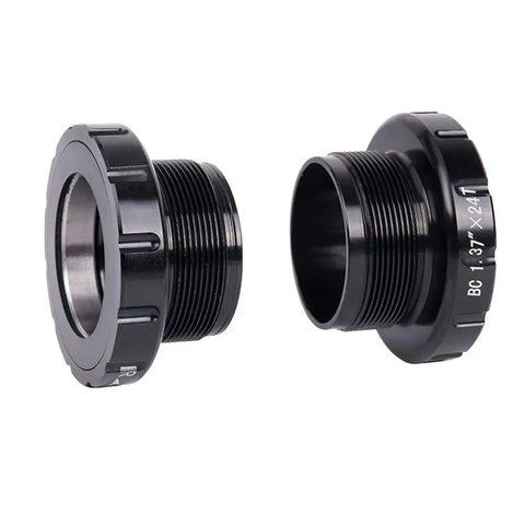 Bottom Bracket BB30 30mm Axle For BSA 68mm And 73mm Shells Compatible With FSA Rotor SRAM RaceFace BB386 Cranks 30mm Crankset Bearing Cups Anodized Aluminum Pack Of 2 in black anodized aluminum