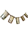Grab 10 Pack Flat Head Threaded Insert Nuts Made From Zinc Plated Carbon Steel, various sizes for strong one side bolting.