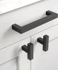10 Pack Matte Black 5 Inch Cabinet Handles 128mm Stainless Steel Cupboard Drawer Pulls For Kitchen Cabinets Dresser Furniture Hardware