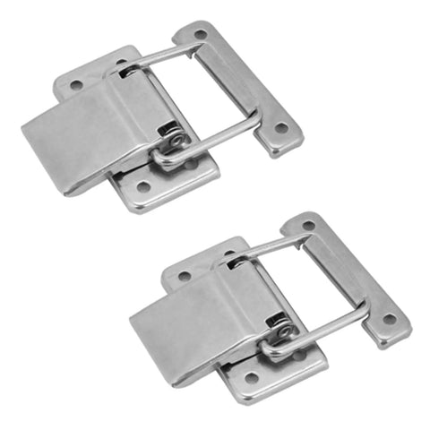 Heavy Duty 1.6 Inch Spring Loaded Toggle Latch Stainless Steel Cabinet Hasp Super Durable And Rust Proof Hardware Perfect For Trunk Box Shop Door, pair