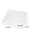Three Compartment Clear Vertical Mail Holder Desk Organizer With Divider For Home And Office with dimensions