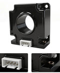 Hall Effect Current Sensor Module 100A 300A 500A For Industrial Power Systems With Low Heat, Anti Interference Design, Compact Metal Housing, Heavy Duty, High Precision Current Measurement Transducer, black housing