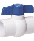 Ball Valve PVC Schedule 40 Solvent To Solvent Connections Half Inch Blue For Home Plumbing Durable PVC Shutoff Valve 150 PSI