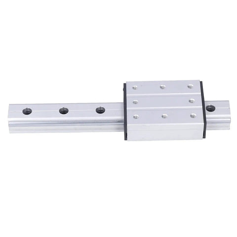 300mm Linear Motion Rail With External Biaxial Guide Block, Metal Linear Guide System With 8 Mounting Holes For Robotics And Precision Equipment, Smooth Low Friction Sliding For High Precision Projects, aluminum rail with guide block