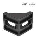 Inside Corner Bracket Gusset 40mm X 40mm For 4040 Aluminum Extrusion, black aluminum gusset, front view