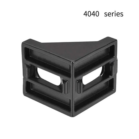 Inside Corner Bracket Gusset 40mm X 40mm For 4040 Aluminum Extrusion, black aluminum gusset, front view