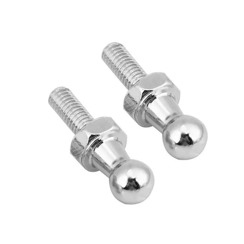 Beefy Ball Stud Bolt Kit, Two Pcs 10mm M6 Pin End Fittings For Gas Struts, Ball Ended Bonnet Hardware, Zinc Plated Steel