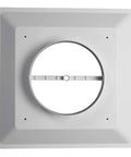Top view of 2 By 2 Foot Lay-In 3 Cone Supply With 12 Inch Pre Molded Boot ABS Plastic Ceiling Diffuser Grille For Air Vent Heating Cooling And Ventilation Home Improvement White