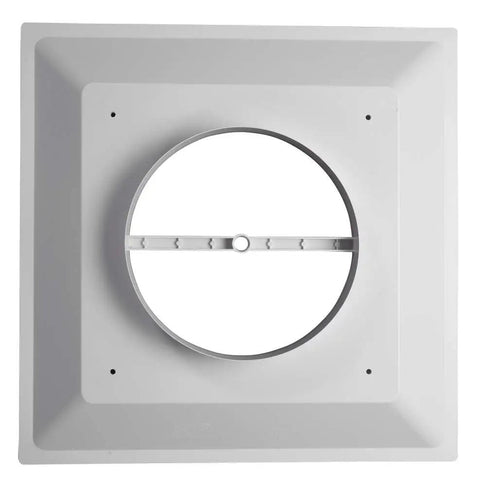 Top view of 2 By 2 Foot Lay-In 3 Cone Supply With 12 Inch Pre Molded Boot ABS Plastic Ceiling Diffuser Grille For Air Vent Heating Cooling And Ventilation Home Improvement White