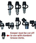 25 Pack Brake Bleeder Screw Caps For Grease Zerks Rubber Dust Covers With Keeper Leash on metal fittings