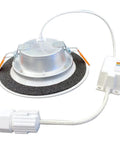 6 Inch QuickLink Canless LED Downlights With Selectable CCT 2700K 3000K 3500K 4000K 5000K White 4 Pack Includes Driver And Low Voltage Cable
