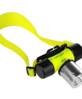 Beastly Bright 1800 Lumen Diving Headlamp For Underwater Night Dives Waterproof To 80 Feet with aluminum head and ABS body.