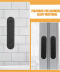 4 Pack Recessed Door Pulls With Strong Adhesive For Sliding Closet Doors And Panel Doors, Easy To Install No Drilling Required.