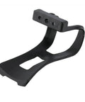 Half Clip Toe Pedal for Road and Mountain Bikes Strapless Pedal Clip to Improve Pedaling Control, lightweight design in black.