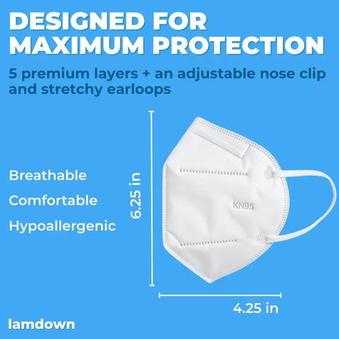 Top Notch KN95 Face Masks With 5 Layer Filtration For Everyday Use Individually Wrapped 600 Pack White Premium Disposable Dust Mask For Daily Protection And Breathable Comfort