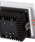 Recessed Lighting Housing Trim Kits Square Recessed LED Downlight Embedded Hole Lamp Indoor Home Living Room Porch Light Commercial Decoration,3000k Warm Light_7w(4000k Nature Light-5w) back view with heat sink and retaining spring.