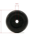 Image of a 5 inch by 2 3/4 inch wheel with 5/8 inch bore from 12 Pack Deck Wheel Roller Kits For Toro Exmark Tractors 103 3168 103 4051 Includes 12 Deck Wheels Bolts Nuts And Washers With Five Eighth Inch Bore Smooth Threads And Five Inch By Two And Three Quarter Inch Wheels Beefed Up For Heavy Duty Performance.