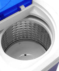 Twin Tub Semi Automatic Washer Engineered For A No Sweat Laundry Day With A Sleek Quiet Motor And Extended Hoses interior view of wash tub.