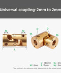 Universal coupling-2mm to 2mm, Must Have Universal Joint Couplings Kit For 3D Printed Models For 2mm To 3mm Hot End Connections Universal Coupling Parts For DIY Builds Built To Last Precise Fit Easy To Install Four Pack