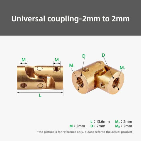 Universal coupling-2mm to 2mm, Must Have Universal Joint Couplings Kit For 3D Printed Models For 2mm To 3mm Hot End Connections Universal Coupling Parts For DIY Builds Built To Last Precise Fit Easy To Install Four Pack