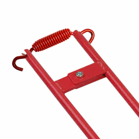 Heavy Duty Truck Brake Spring Tool For Semi Trucks, Pro Grade Rockwell Drum Brake Spring Pliers, Brake Adjustment Tool, Red close-up view