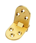 Heavy Duty 180 Degree Folding Table Hinges With Rounded Corners For Kitchen Cabinets And Bedroom Furniture showing gold zinc alloy hinge.