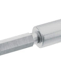 Close-up of a steel hex shank from the Forstner Bit Set With Hex Shank 16-Piece, Smooth Clean Flat-Bottom Holes For Woodworking.