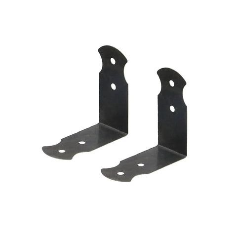 1.6 By 0.7 Inch Right Angle Corner Protector Set Of 20 With Mounting Screws, Iron Bronze Finish, two edge covers shown.