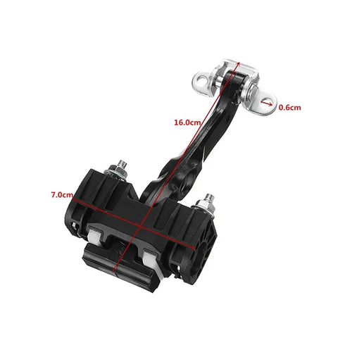 Heavy Duty Door Hinge Check Strap For Boxer Vans 2006 Through 2015 Keeps Doors From Overopening black and silver with dimensions
