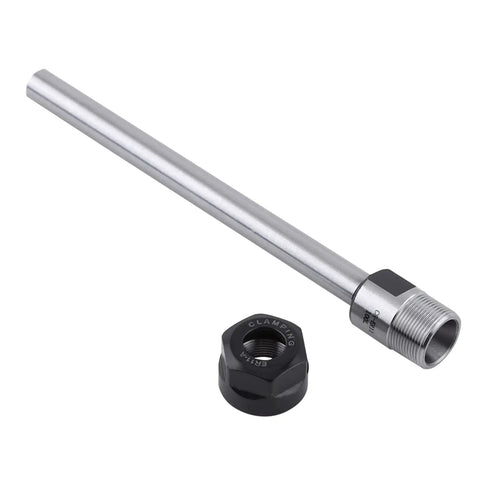 Jia Wu C8 ER11A Straight Shank Collet Chuck Holder For CNC Milling Machines And Lathes, metal construction with black clamping nut.