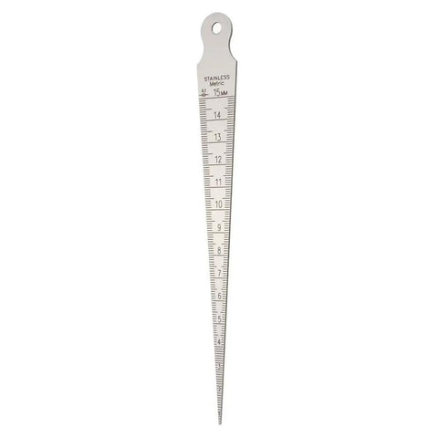 Handy Pocket Size Taper Gauge 1-15mm 1/64-5/8 Inch Stainless Steel Welding Gauge Inch And Metric Feeler Gap Tool With Laser Engraved Increments Rust Resistant Readable For Precise Welds