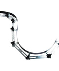 37 Inch Flexible Curve Template for woodworking, adjustable segments that lock independently, shown in a curving shape, black.