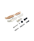 Universal Motorcycle Front And Rear Brake Caliper Repair Kit With Pins And Springs For Off Road Use Heavy Duty And Plug And Play Ready Caliper Fix For Japanese Off Road Bikes ATVs And UTVs From 2002 To 2019, caliper parts laid out