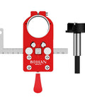 Stainless Steel 35mm Cup Hinge Drill Guide Jigs With Ball Bearing Guide For Precise Cabinet Assembly tool on white background