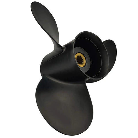 Aluminum Three Blade Propeller For 40 To 140HP BRP Johnson Evinrude OMC Stern Drive With Thru Hub Exhaust And 13 Spline Right Rotation 13 And A Quarter By 17 Inches Durable Easy To Maintain