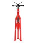 VEVOR V-Head pipe stand, red carbon steel, 28–52 in height, folding tripod legs, 2500 lb capacity