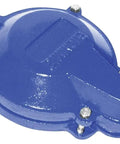 Blue Watertight Well Cap For 1 Inch NPT Conduit, Built Tough Cast Iron With 5 Bolt Construction, Powder Coated Polyester Finish