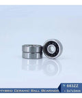 Top Tier Hybrid Ceramic Bearing 3x7 Millimeter ABEC-1 Grade Motor Spindle Runnery on a white background.