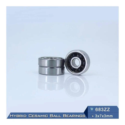 Top Tier Hybrid Ceramic Bearing 3x7 Millimeter ABEC-1 Grade Motor Spindle Runnery on a white background.