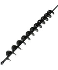 2 Inch Wide 24 Inch Long Metal Earth Auger Drill Bit For Fast Planting Of Bulbs And Garden Plants With A Three Eighth Inch Hex Shank