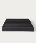 Queen Mattress Foundation Box Spring Alternative With No Sweat Assembly And 7 Inch Height, stone grey with slats, durable support.