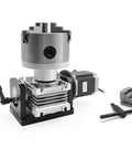 Absolute Beast Cnc Fourth Axis Rotary Table Jd160 with 105 mm center height and motorized head for precise milling.
