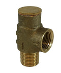 Lead-free brass pressure relief valve with top adjustment cap and 1/2 in MNPT x 1/2 in FNPT fittings