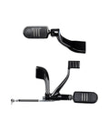 Harley Sportster Mid Control Kit With Peg Levers And Linkage Hardware Complete Mounting Set For 2004 2013 XL Models 1200C 1200R 1200L 1200N 1200X And 883 883L 883R Direct Bolt On Installation For Easy Fit And Secure Ride black steel peg levers