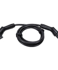 Heavy Duty 50A EV Charger Extension Cord 16.4 Foot Level 1 Portable Charging Cable with black connectors and flexible design.