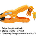 Heavy Duty Pipe Clamp K Type Thermocouple Probe For Temperature Range Minus 40 To 392 Fahrenheit Yellow 38 Inch Cable