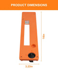 Throat Plate Assembly For 10 Inch Table Saws Must Have For R4514 R4518 Series Replacement 089240028701 With Locking Latch And Adjustment Screws Orange Standard Insert, dimensions labeled