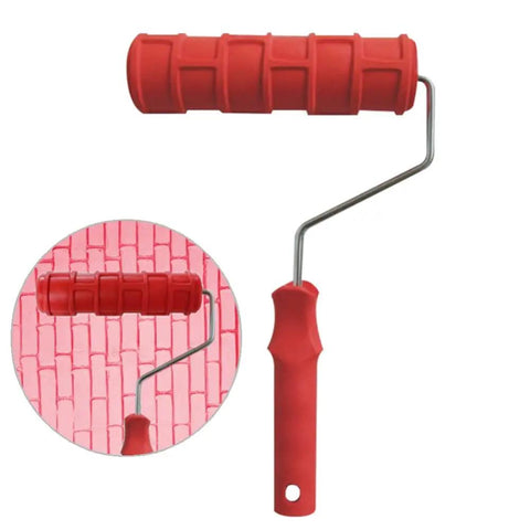 7 Inch Spherical Paint Roller With Grain Pattern Handle And Thick Rubber Head For Poles Pipes And Odd Shaped Walls This Heavy Duty Tool Is A Slick Game Changer For Hassle Free Diy Deck And Home Decor Projects Delivering A Killer Finish Every Time on a textured background.