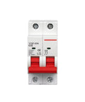 Front view of Easy Install C Curve 230/400V AC Miniature Circuit Breaker For DIN Rail Mounting, 1P To 4P, 6A To 63A, 50/60Hz.