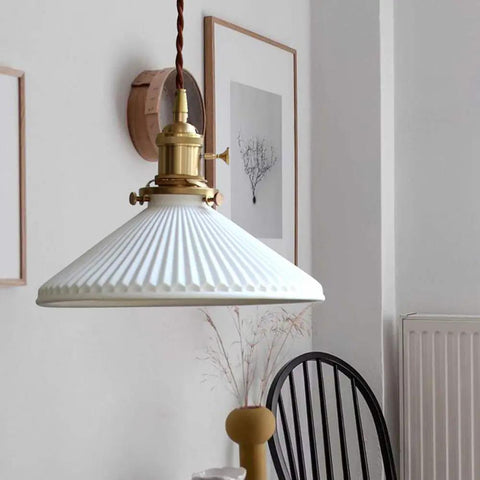 White Ceramic E26 Pendant Light, Modern Minimalist Ceiling Lamp For Dining Room, Living Room, Bedroom, Bar And Cafe, Adjustable Hanging Wire, UL Listed, Easy Install, Sleek Contemporary Chandelier
